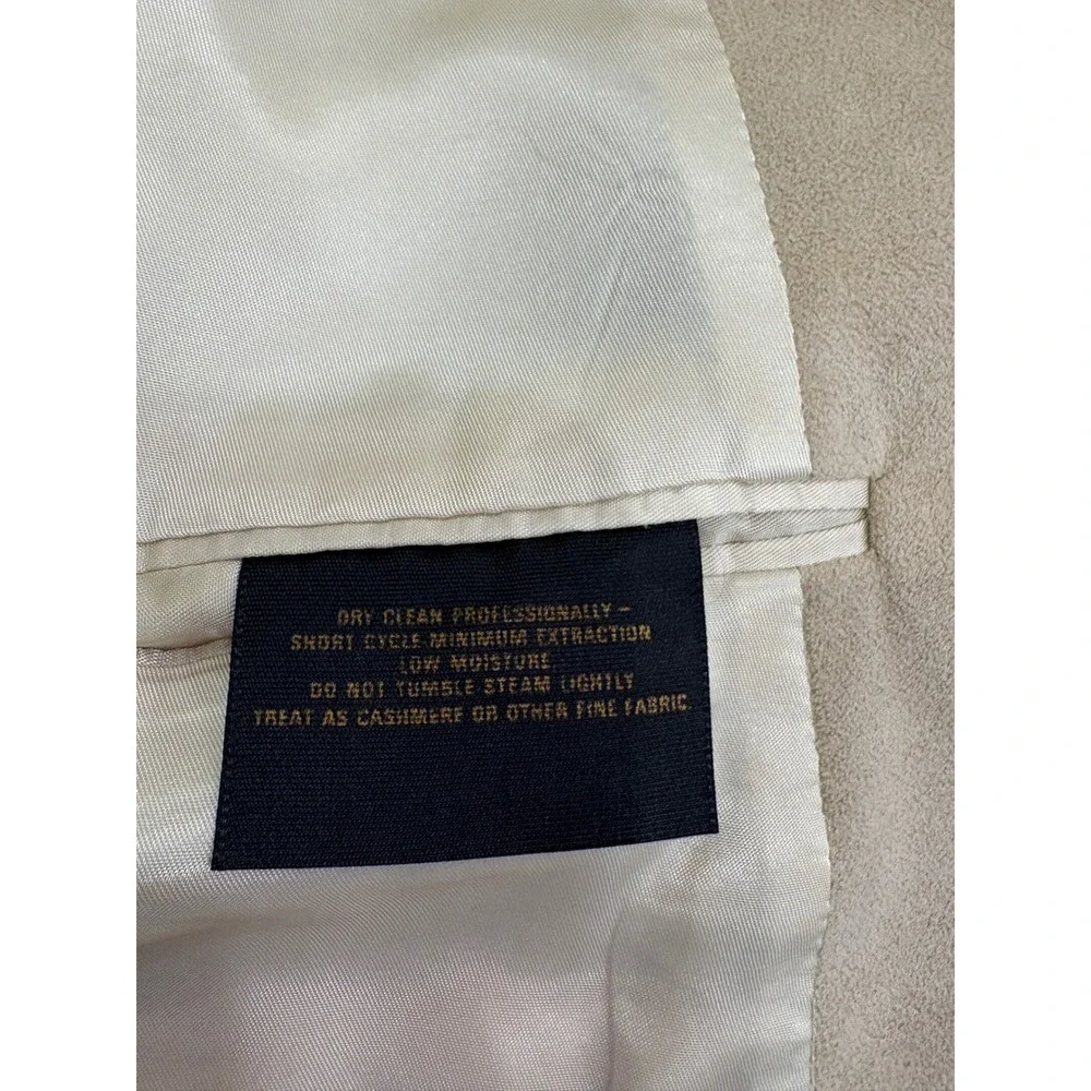 vtg Saks Fifth Avenue Mens Tan Faux Suede Blazer Sport Coat Beige Jacket western